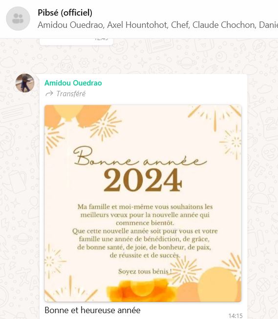 Echange de voeux avec&nbsp;Pibsé
